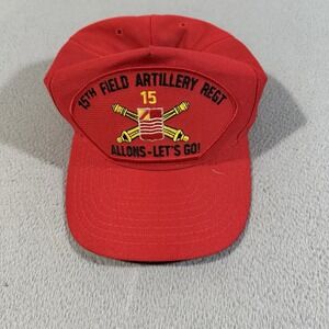Vintage US Military 15th Field Artillery REGT Big Patch Hat Snapback Made In USA